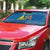 Sweden Christmas Auto Sun Shade with Gnome Yule Goat Royal Crest and Nordic Pattern - Wonder Print Shop