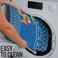 Sweden Christmas Bathroom Set with Gnome Yule Goat Royal Crest and Nordic Pattern - Wonder Print Shop