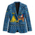 Sweden Christmas Blazer with Gnome Yule Goat Royal Crest and Nordic Pattern - Wonder Print Shop