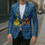 Sweden Christmas Blazer with Gnome Yule Goat Royal Crest and Nordic Pattern - Wonder Print Shop