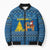 Sweden Christmas Bomber Puffer Jacket with Gnome Yule Goat Royal Crest and Nordic Pattern - Wonder Print Shop