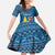 Sweden Christmas Family Matching Off The Shoulder Long Sleeve Dress and Hawaiian Shirt with Gnome Yule Goat Royal Crest and Nordic Pattern - Wonder Print Shop
