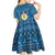 Sweden Christmas Kid Short Sleeve Dress with Gnome Yule Goat Royal Crest and Nordic Pattern - Wonder Print Shop