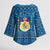 Sweden Christmas Kimono Sleeve Blouse with Gnome Yule Goat Royal Crest and Nordic Pattern - Wonder Print Shop