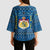 Sweden Christmas Kimono Sleeve Blouse with Gnome Yule Goat Royal Crest and Nordic Pattern - Wonder Print Shop