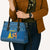 Sweden Christmas Leather Bag with Gnome Yule Goat Royal Crest and Nordic Pattern - Wonder Print Shop