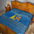 Sweden Christmas Quilt with Gnome Yule Goat Royal Crest and Nordic Pattern - Wonder Print Shop