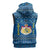 Sweden Christmas Sleeveless Zip Hoodie with Gnome Yule Goat Royal Crest and Nordic Pattern - Wonder Print Shop