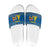Sweden Christmas Slide Sandals with Gnome Yule Goat Royal Crest and Nordic Pattern - Wonder Print Shop