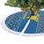 Sweden Christmas Tree Skirt with Gnome Yule Goat Royal Crest and Nordic Pattern - Wonder Print Shop