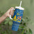 Sweden Christmas Tumbler With Handle with Gnome Yule Goat Royal Crest and Nordic Pattern - Wonder Print Shop