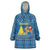 Sweden Christmas Wearable Blanket Hoodie with Gnome Yule Goat Royal Crest and Nordic Pattern - Wonder Print Shop