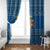 Sweden Christmas Window Curtain with Gnome Yule Goat Royal Crest and Nordic Pattern - Wonder Print Shop