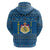 Sweden Christmas Zip Hoodie with Gnome Yule Goat Royal Crest and Nordic Pattern - Wonder Print Shop