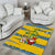 Sweden Christmas Area Rug with Santa Lucia Girl Midsummer Pole Swedish Flag and Nordic Pattern Design - Wonder Print Shop