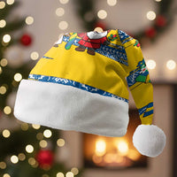 Sweden Christmas Santa Hat with Santa Lucia Girl Midsummer Pole Swedish Flag and Nordic Pattern Design - Wonder Print Shop