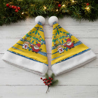 Sweden Christmas Santa Hat with Santa Lucia Girl Midsummer Pole Swedish Flag and Nordic Pattern Design - Wonder Print Shop