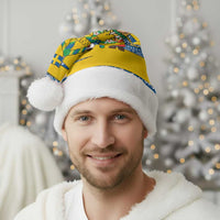 Sweden Christmas Santa Hat with Santa Lucia Girl Midsummer Pole Swedish Flag and Nordic Pattern Design - Wonder Print Shop