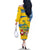 Sweden Christmas Family Matching Off The Shoulder Long Sleeve Dress and Hawaiian Shirt with Santa Lucia Girl Midsummer Pole Swedish Flag and Nordic Pattern Design - Wonder Print Shop