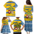 Sweden Christmas Family Matching Puletasi and Hawaiian Shirt with Santa Lucia Girl Midsummer Pole Swedish Flag and Nordic Pattern Design - Wonder Print Shop