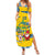 Sweden Christmas Family Matching Summer Maxi Dress and Hawaiian Shirt with Santa Lucia Girl Midsummer Pole Swedish Flag and Nordic Pattern Design - Wonder Print Shop