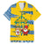 Sweden Christmas Family Matching Tank Maxi Dress and Hawaiian Shirt with Santa Lucia Girl Midsummer Pole Swedish Flag and Nordic Pattern Design - Wonder Print Shop