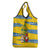 Sweden Christmas Grocery Bag with Santa Lucia Girl Midsummer Pole Swedish Flag and Nordic Pattern Design - Wonder Print Shop