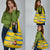Sweden Christmas Grocery Bag with Santa Lucia Girl Midsummer Pole Swedish Flag and Nordic Pattern Design - Wonder Print Shop