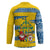 Sweden Christmas Hockey Jersey with Santa Lucia Girl Midsummer Pole Swedish Flag and Nordic Pattern Design - Wonder Print Shop