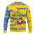 Sweden Christmas Ugly Christmas Sweater with Santa Lucia Girl Midsummer Pole Swedish Flag and Nordic Pattern Design - Wonder Print Shop