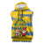 Sweden Christmas Sleeveless Hoodie with Santa Lucia Girl Midsummer Pole Swedish Flag and Nordic Pattern Design - Wonder Print Shop