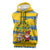 Sweden Christmas Sleeveless Zip Hoodie with Santa Lucia Girl Midsummer Pole Swedish Flag and Nordic Pattern Design - Wonder Print Shop