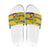 Sweden Christmas Slide Sandals with Santa Lucia Girl Midsummer Pole Swedish Flag and Nordic Pattern Design - Wonder Print Shop