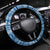 Sweden Christmas Steering Wheel Cover with Santa Lucia Girl Midsummer Pole Swedish Flag and Nordic Pattern Design - Wonder Print Shop