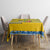 Sweden Christmas Tablecloth with Santa Lucia Girl Midsummer Pole Swedish Flag and Nordic Pattern Design - Wonder Print Shop