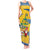 Sweden Christmas Tank Maxi Dress with Santa Lucia Girl Midsummer Pole Swedish Flag and Nordic Pattern Design - Wonder Print Shop