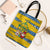 Sweden Christmas Tote Bag with Santa Lucia Girl Midsummer Pole Swedish Flag and Nordic Pattern Design - Wonder Print Shop