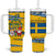 Sweden Christmas Tumbler With Handle with Santa Lucia Girl Midsummer Pole Swedish Flag and Nordic Pattern Design - Wonder Print Shop