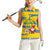 Sweden Christmas Women Sleeveless Polo Shirt with Santa Lucia Girl Midsummer Pole Swedish Flag and Nordic Pattern Design - Wonder Print Shop