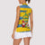 Sweden Christmas Women Sleeveless Polo Shirt with Santa Lucia Girl Midsummer Pole Swedish Flag and Nordic Pattern Design - Wonder Print Shop