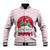 Japan Christmas Baseball Jacket with Sleeping Polar Bear Pine Trees and Chrysanthemum Crest Pattern - Wonder Print Shop