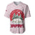 Japan Christmas Baseball Jersey with Sleeping Polar Bear Pine Trees and Chrysanthemum Crest Pattern - Wonder Print Shop