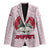 Japan Christmas Blazer with Sleeping Polar Bear Pine Trees and Chrysanthemum Crest Pattern - Wonder Print Shop