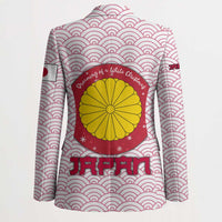 Japan Christmas Blazer with Sleeping Polar Bear Pine Trees and Chrysanthemum Crest Pattern - Wonder Print Shop