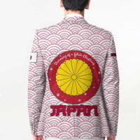 Japan Christmas Blazer with Sleeping Polar Bear Pine Trees and Chrysanthemum Crest Pattern - Wonder Print Shop