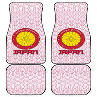 Japan Christmas Car Mats with Sleeping Polar Bear Pine Trees and Chrysanthemum Crest Pattern - Wonder Print Shop