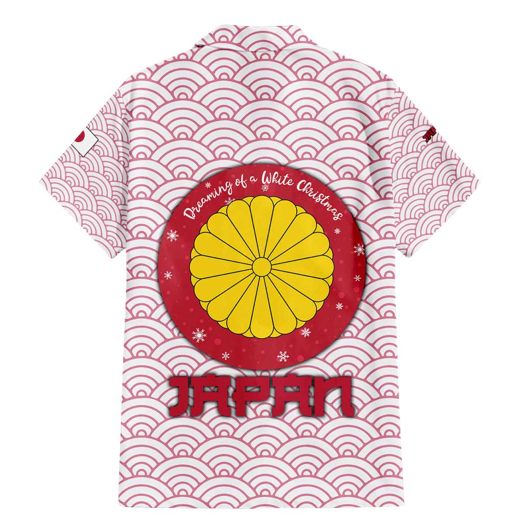 Japan Christmas Family Matching Mermaid Dress and Hawaiian Shirt with Sleeping Polar Bear Pine Trees and Chrysanthemum Crest Pattern - Wonder Print Shop