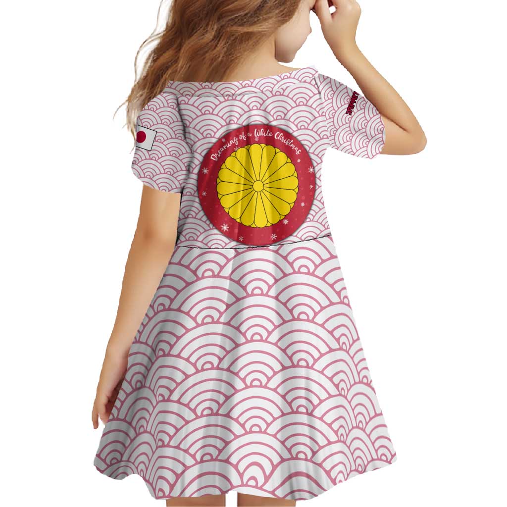 Japan Christmas Family Matching Off Shoulder Maxi Dress and Hawaiian Shirt with Sleeping Polar Bear Pine Trees and Chrysanthemum Crest Pattern - Wonder Print Shop