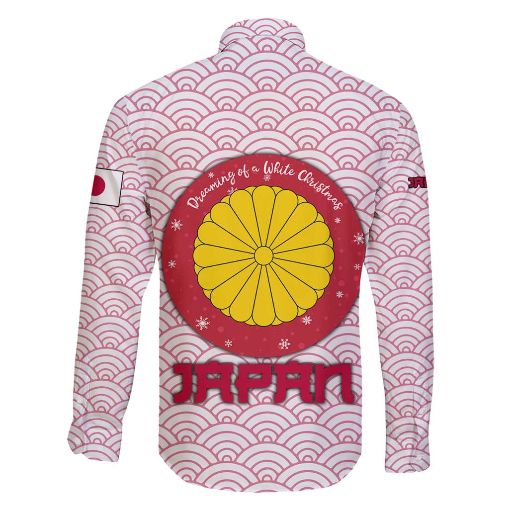 Japan Christmas Family Matching Puletasi and Hawaiian Shirt with Sleeping Polar Bear Pine Trees and Chrysanthemum Crest Pattern - Wonder Print Shop