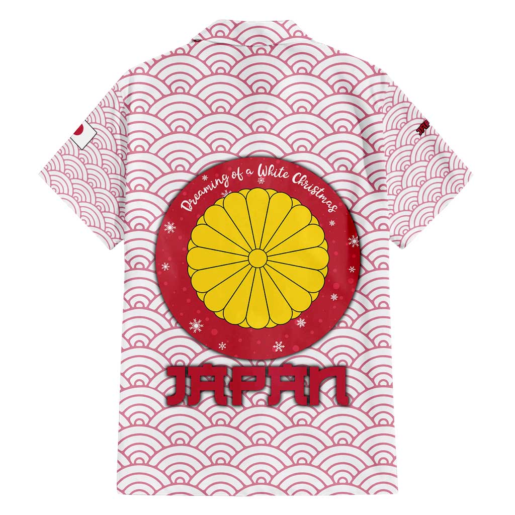 Japan Christmas Family Matching Summer Maxi Dress and Hawaiian Shirt with Sleeping Polar Bear Pine Trees and Chrysanthemum Crest Pattern - Wonder Print Shop